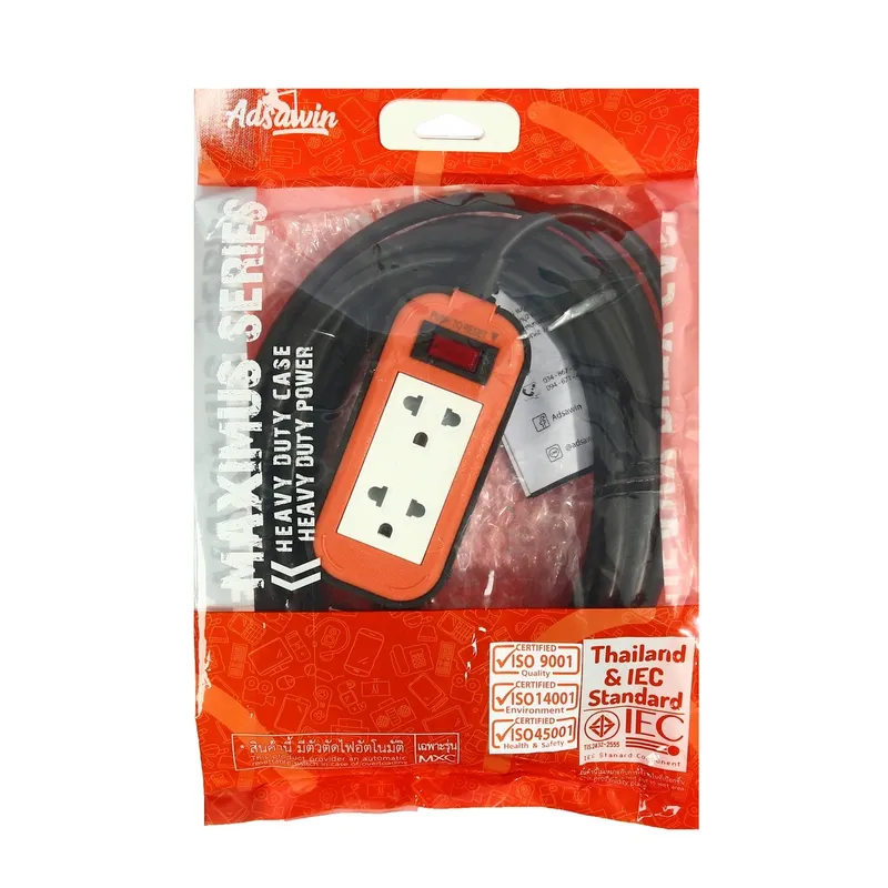 ADSAWIN MXC315-5M ปลั๊กบล็อก VCT3X1.5SQMM(OR/BK) - Image 4