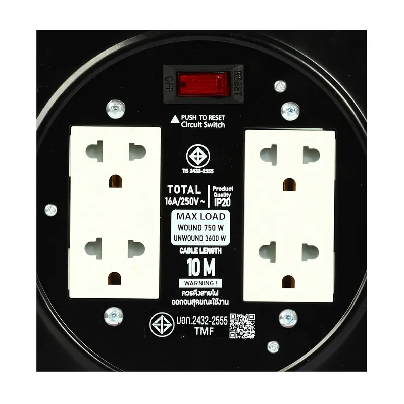 ADSAWIN BL315-10M ล้อเก็บสายไฟ VCT3X1.5SQMM(BK) - Image 4