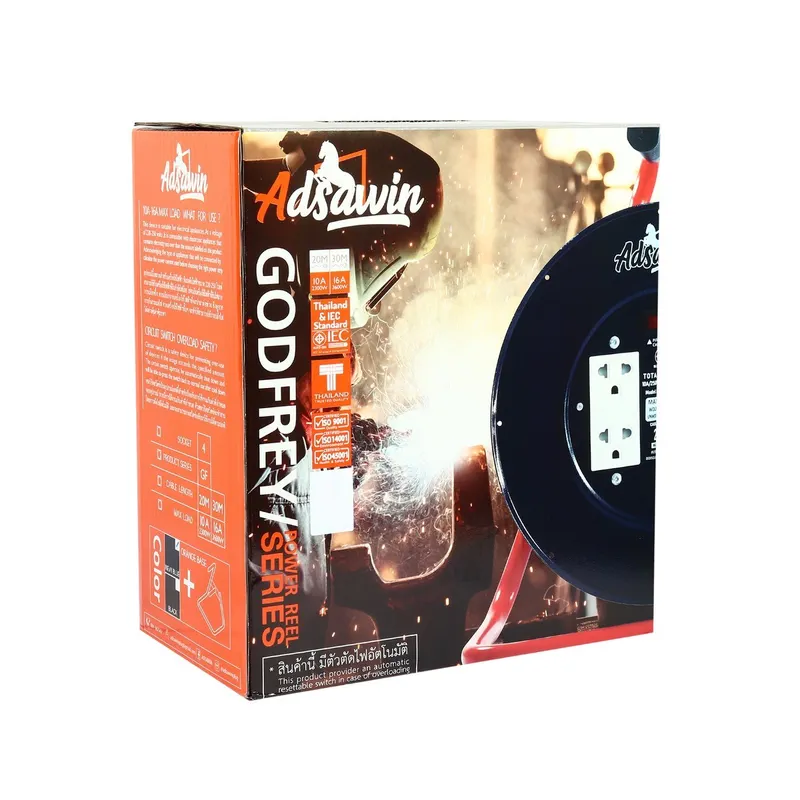 ADSAWIN GF ล้อเก็บสายไฟจานเหล็กใหญ่(NB)-สีกรมท่า - Image 5