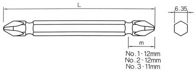 BIX "G" TYPE(B15)1X150 ดอกไขควง 2หัวคอสั้น