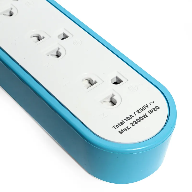 DATA AP3146 ปลั๊กไฟ มอก 3 ช่อง1 สวิตซ์ 3 ม. ฟ้า - Image 3