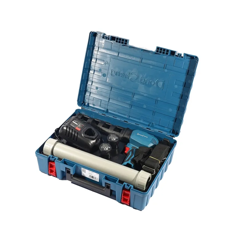 DONGCHENG 12V ปืนยิงซิลิโคน ไร้สาย ชุดแบต2AH*2 - Image 11