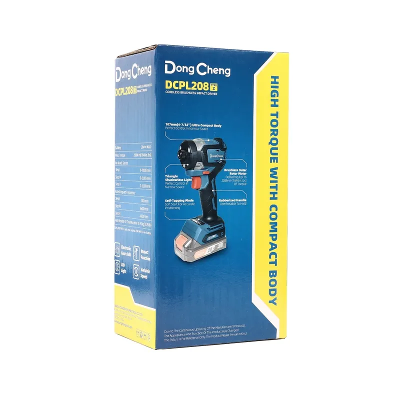 DONGCHENG 20V-BLสว่านไขควงกระแทก208N.Mสั้น ตัวเปล่ - Image 10