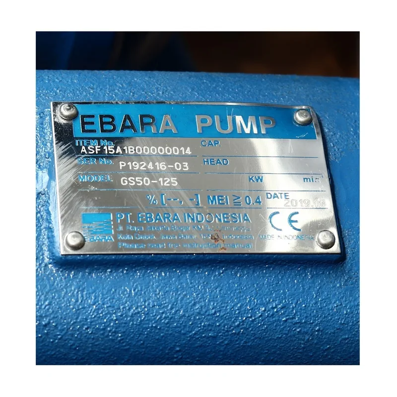 EBARA GS 50-125 ปั๊มเพลาลอย ไม่รวมหน้าแปลน - Image 4