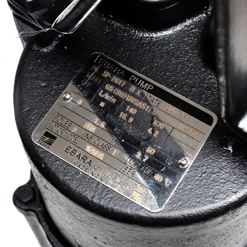 EBARA 80DVSA 51.5 ปั๊มสูบน้ำแบบจุ่ม(น้ำเสีย) - Image 4