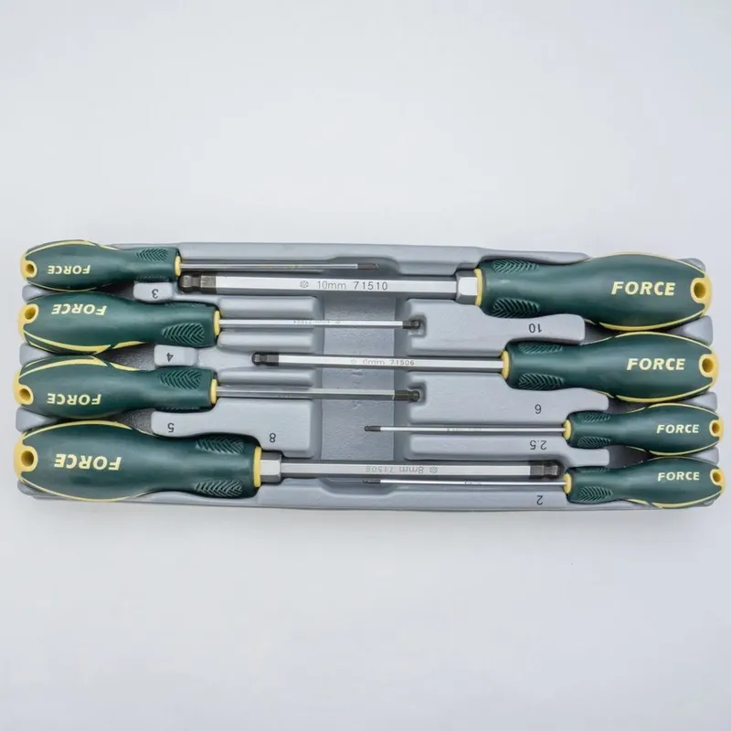 FORCE 20810B ชุดไขควงหกเหลี่ยมบอล 8 ชิ้น 2-10 มม.