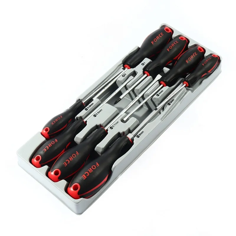 FORCE 2084 ชุดไขควง 8 ชิ้น แบน 3-8 มม. แฉกPH1,PH2