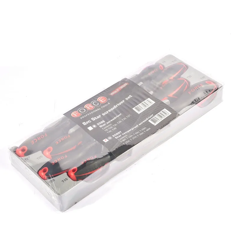 FORCE 2086T ชุดไขควงจีบแกนมีรู 8 ชิ้น T-8H-40H