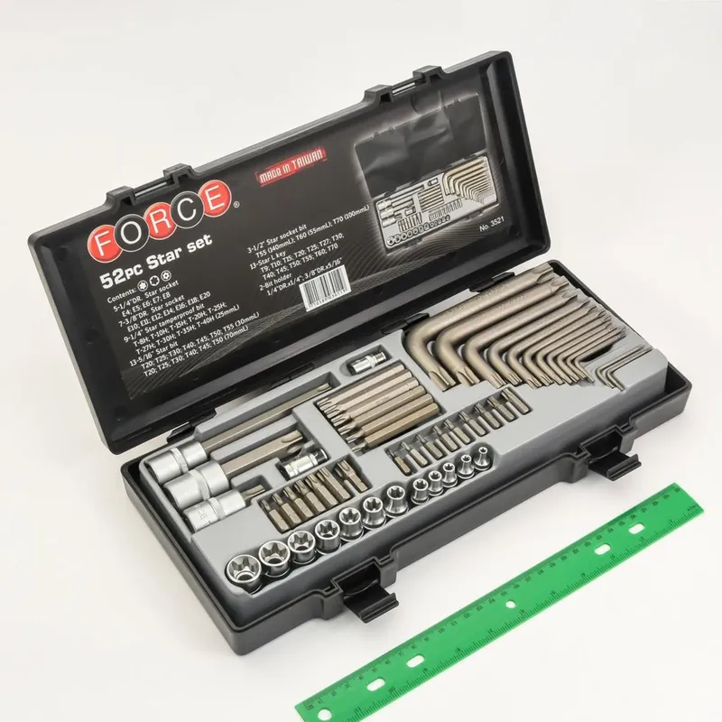 FORCE 3521 ชุดลูกบ็อกซ์รวมหัวจีบ 52 ชิ้น