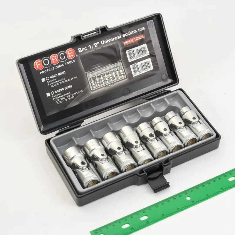 FORCE 4085 ชุดลูกบ็อก 1/2 นิ้ว คออ่อน 8 ชิ้น