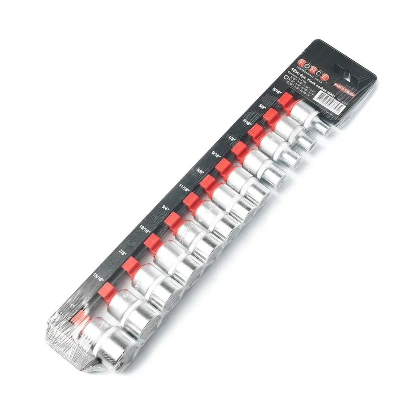 FORCE ชุดลูกบ็อกซ์ 1/2 นิ้ว 6เหลี่ยม 12 ชิ้น 5/16 นิ้ว-1 นิ้ว