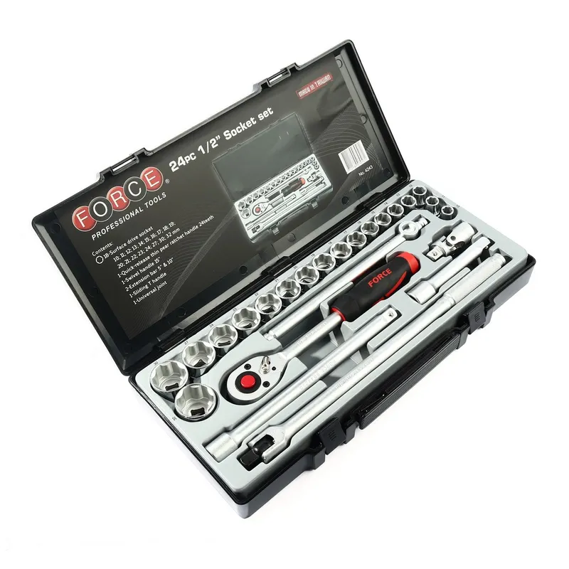 FORCE 4243 ชุดบ๊อกซ์ 1/2 นิ้ว 24 ชิ้น(มม) ถนอมมุม