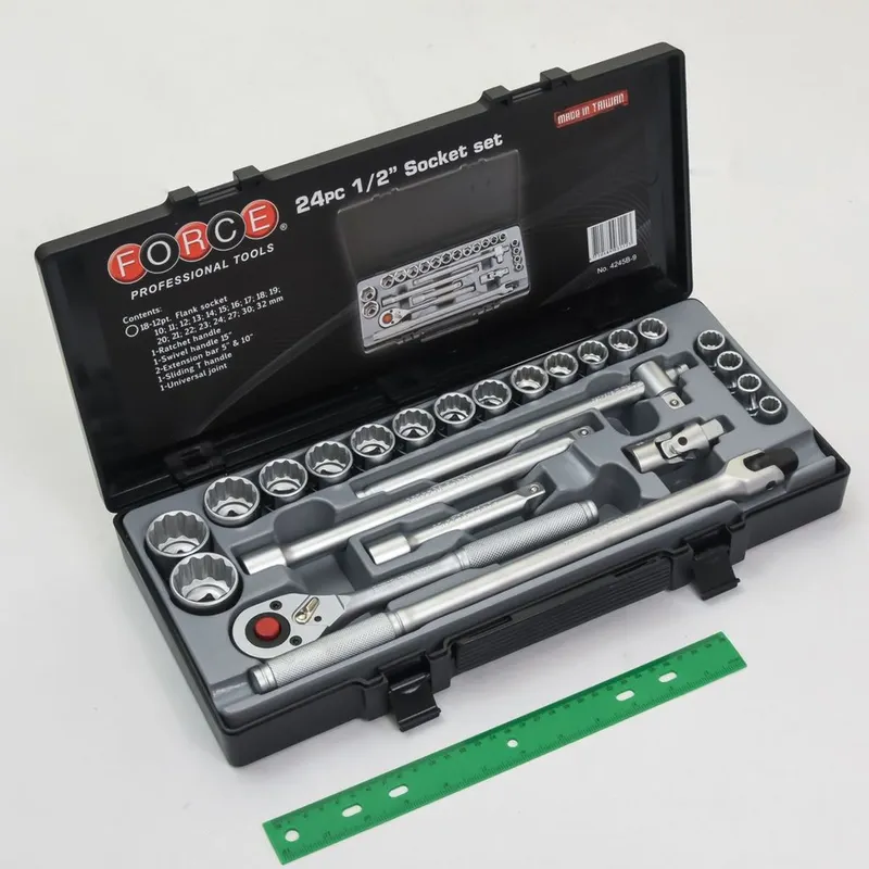 FORCE 4245B-9 ชุดลูกบ๊อกซ์ 12 PT. 1/2 นิ้ว 24 ชิ้น