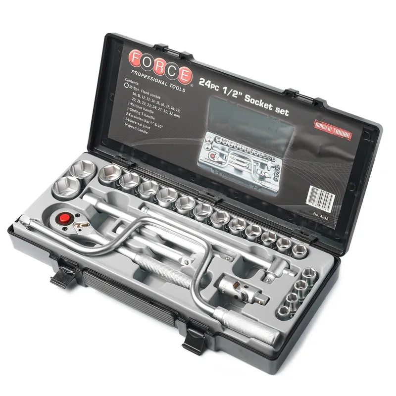 FORCE 4245 ชุดลูกบ๊อกซ์ 6PT 1/2 นิ้ว 24 ชิ้น 10-32 มม