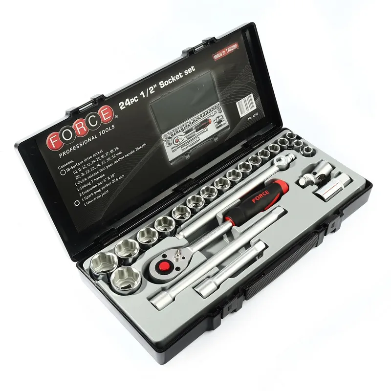 FORCE 4246 ชุดลูกบ๊อกซ์ 6P.1/2 นิ้ว 24 ชิ้น/มม.
