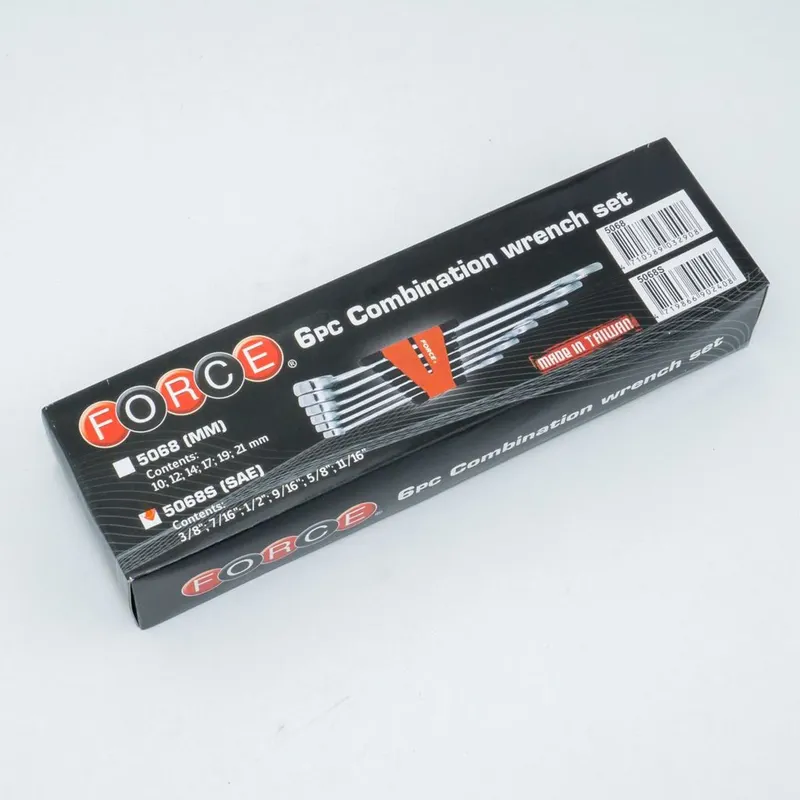 FORCE ชุดประแจแหวนข้างปากตาย 6 ชิ้น 3/8-11/16 นิ้ว - Image 6