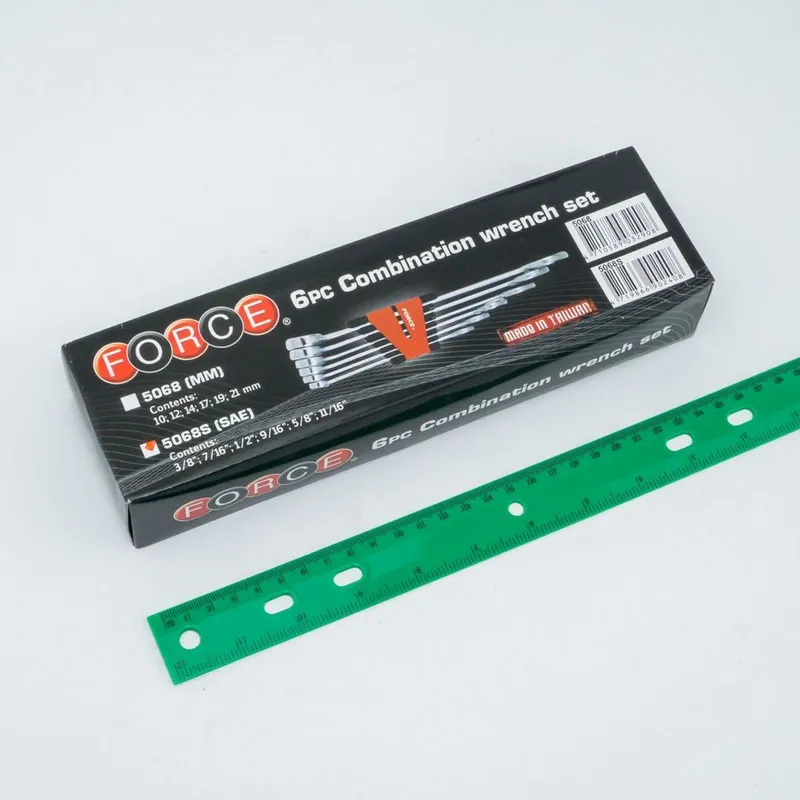 FORCE ชุดประแจแหวนข้างปากตาย 6 ชิ้น 3/8-11/16 นิ้ว - Image 7