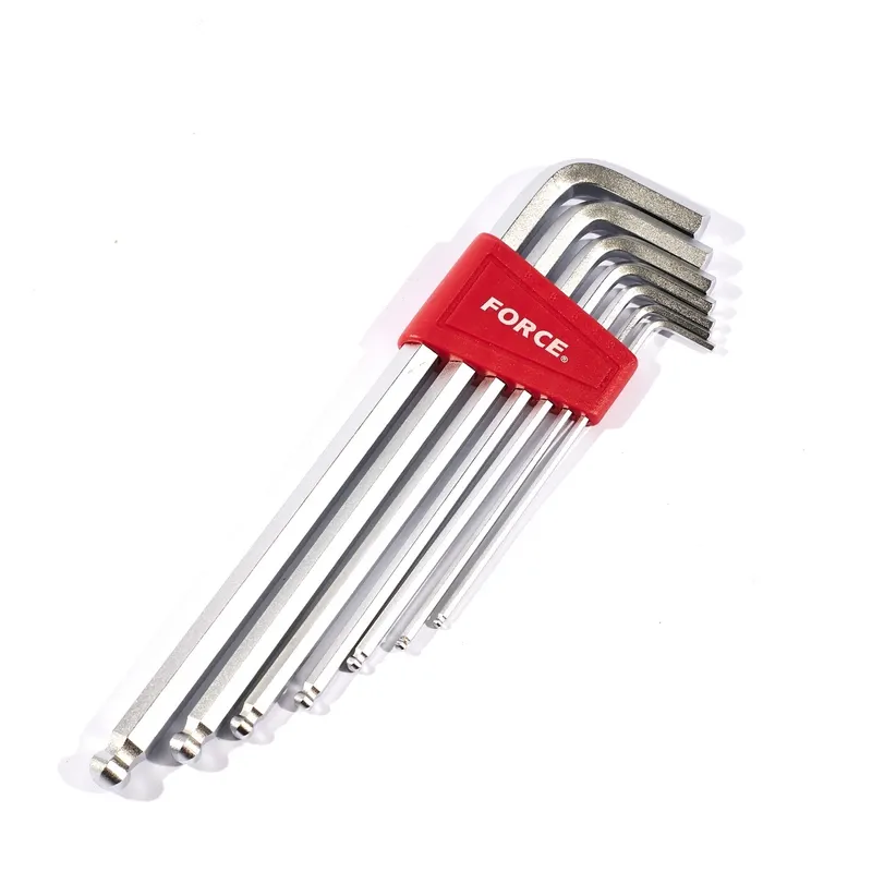 FORCE ชุดประแจL 6PT.หัวบอล ยาวพิเศษ 2.5-10 มม.