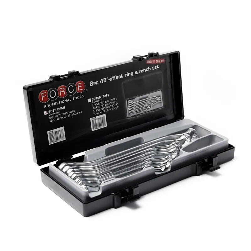 FORCE 5085S ชุดประแจแหวน 45 องศา8 ชิ้น หน่วยนิ้ว - Image 2