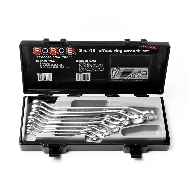 FORCE 5085S ชุดประแจแหวน 45 องศา8 ชิ้น หน่วยนิ้ว - Image 3