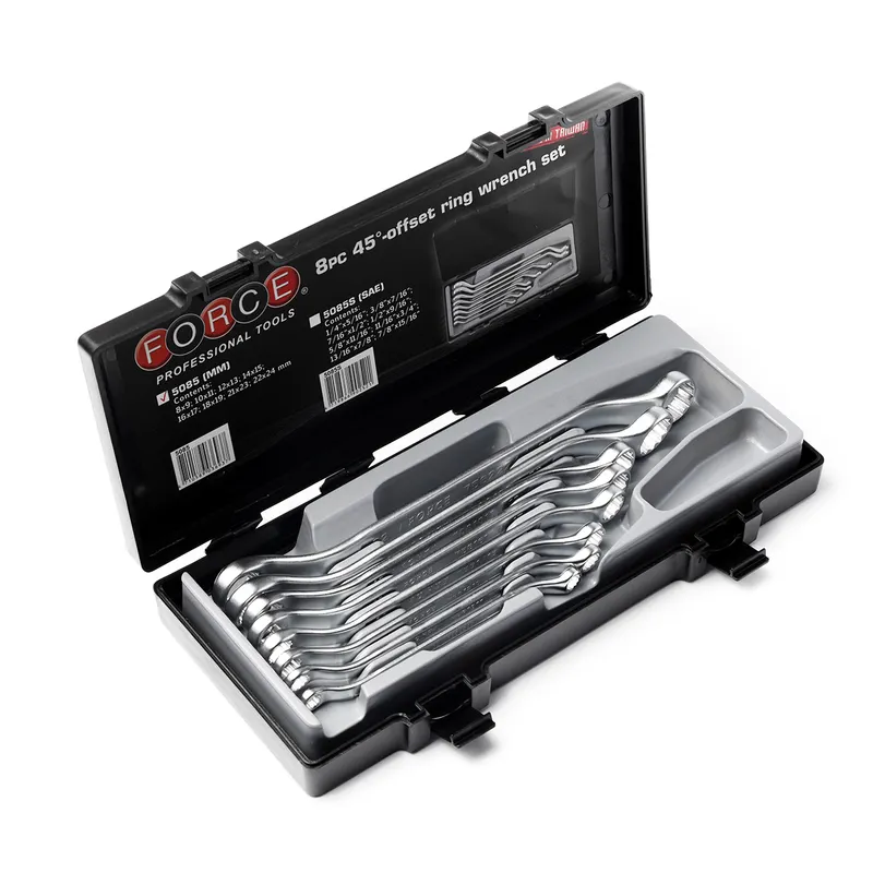 FORCE 5085 ชุดประแจแหวน 45 องศา8 ชิ้น 8X9-22X24 มม