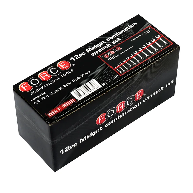 FORCE 51214Pชุดประแจแหวนข้างปากตาย 12 ชิ้น 8-19 มม - Image 4
