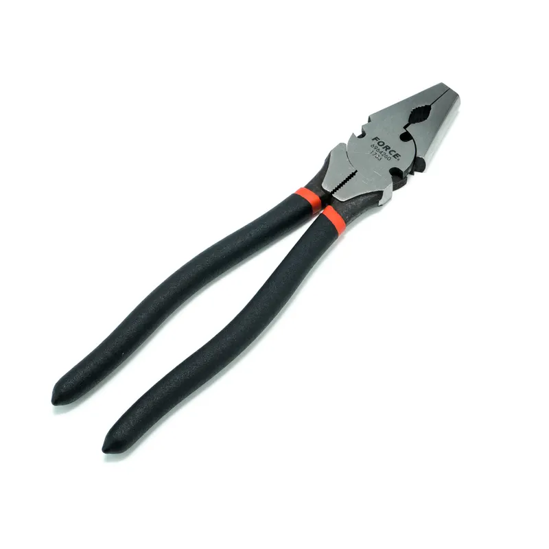 FORCE 6964260 คีมปากตรงทำรั้ว มีร่องตัดเส้นลวด