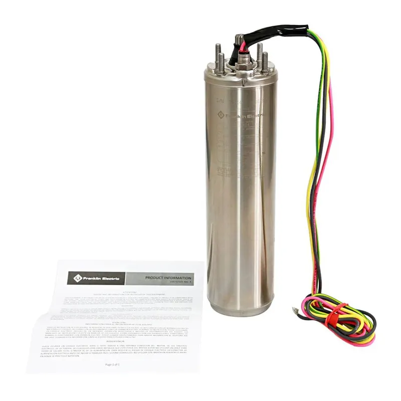 FRANKLIN มอเตอร์ 4" 2 HP 3เฟส 380V พร้อมสายไฟ 48" - Image 5