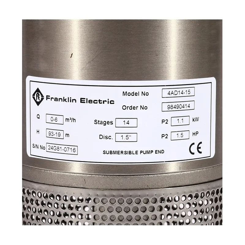 FRANKLIN 4AD14-15 ปั๊มบาดาล 4"1.5HP 14 ใบ ท่อ 1.25/1.5" - Image 5
