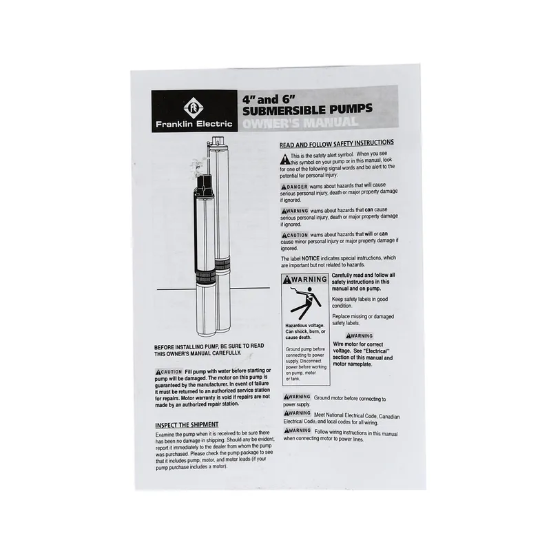 FRANKLIN 4ADX09-10 ปั๊มบาดาล 4" 1HP 9 ใบ ท่อ 1 1/4" - Image 6