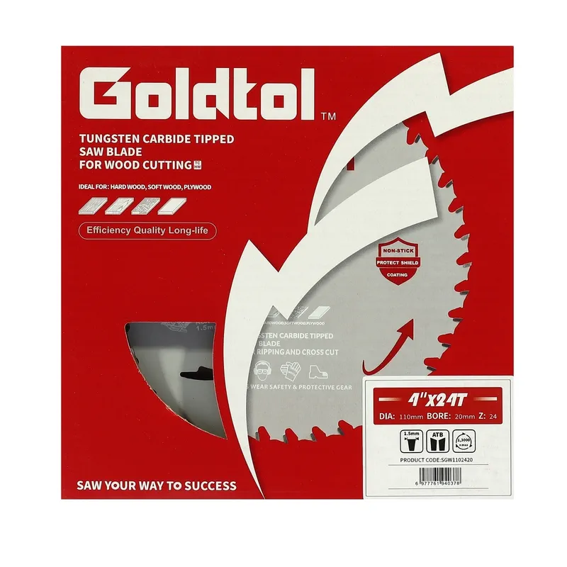 GOLD TOL ใบเลื่อยวงเดือนตัดไม้ 4"X24T - Image 4