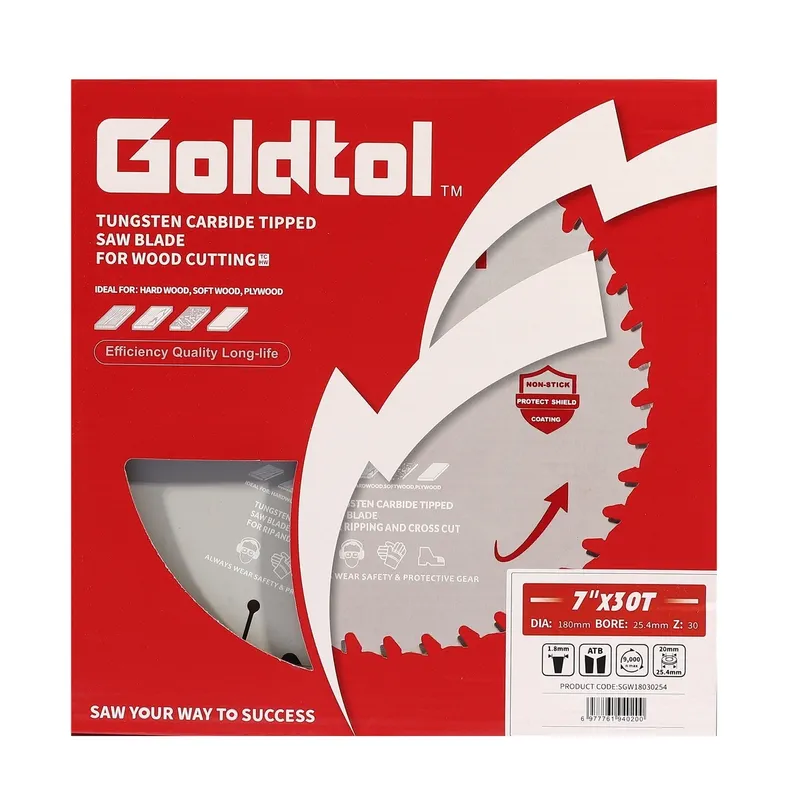 GOLD TOL ใบเลื่อยวงเดือนตัดไม้ 7"X30T - Image 4