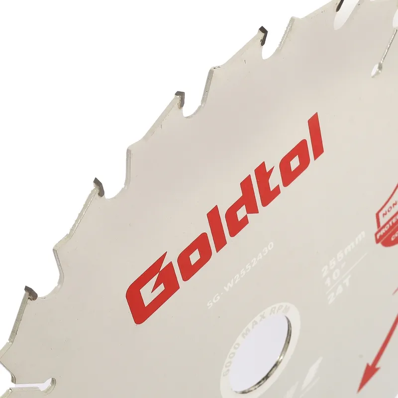 GOLD TOL ใบเลื่อยวงเดือนตัดไม้ 10"X24T - Image 3