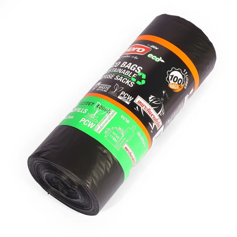 HERO ถุงขยะดำม้วนรุ่นรักษ์โลก ECO18X20" (100 ใบ) - Image 4