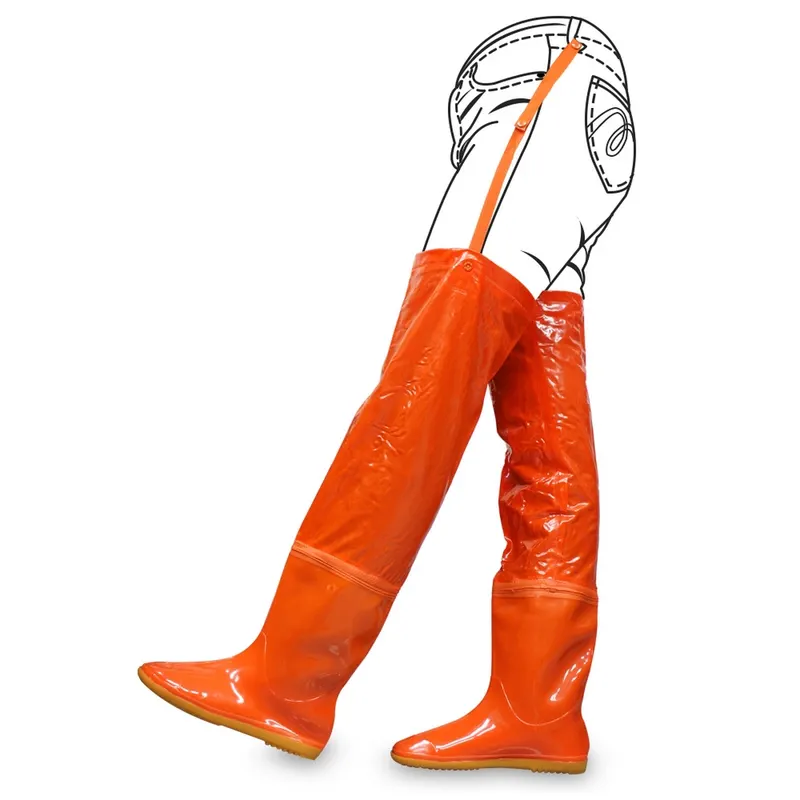 Hey-Hori รองเท้า PVC สีส้ม สูง 28" รุ่น 230 #7 - Image 3