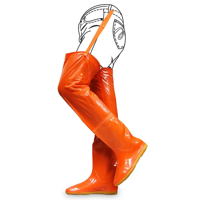 Hey-Hori รองเท้า PVC สีส้ม สูง 28" รุ่น 230 #7 - Image 4