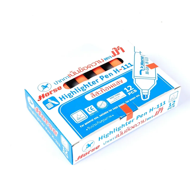 HORSE ปากกาเน้นข้อความ ตราม้า H-111 สีส้ม - Image 4