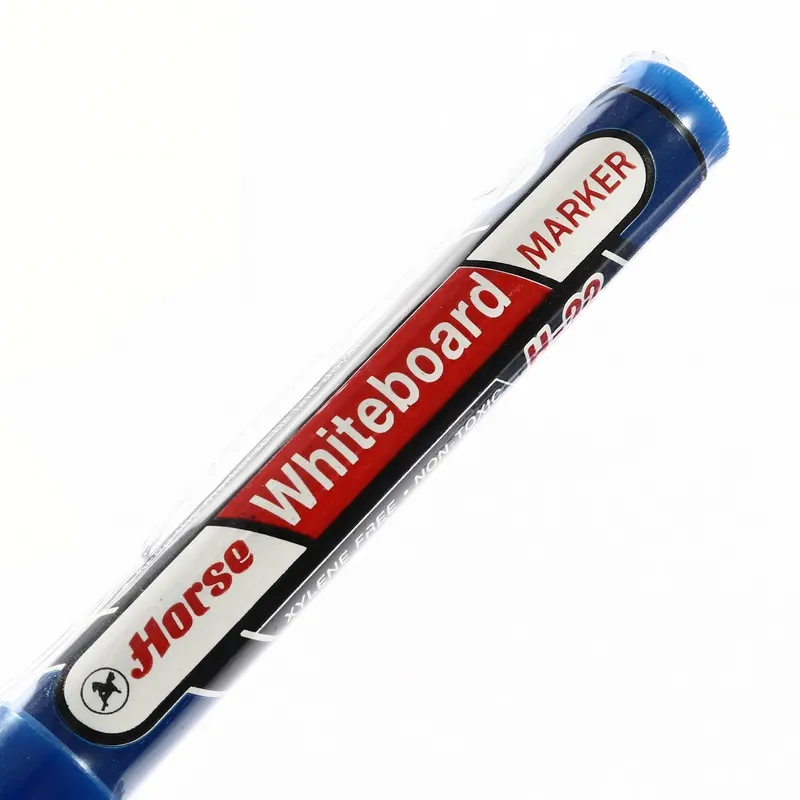 HORSE ปากกาไวท์บอร์ด หัวกลม H-22 สีน้ำเงิน - Image 3