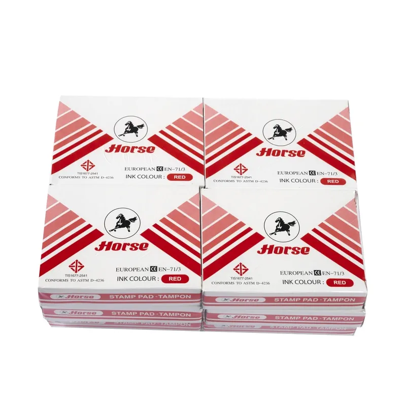 HORSE แท่นประทับตรา ตราม้า สีแดง เบอร์ 4 - Image 3