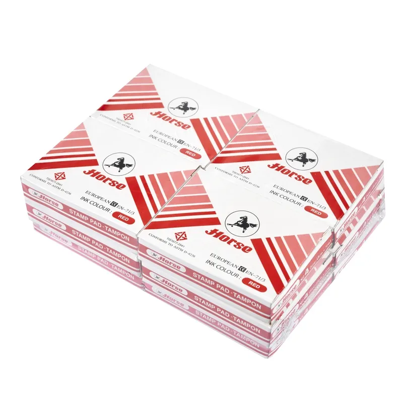 HORSE แท่นประทับตรา ตราม้า สีแดง เบอร์ 4