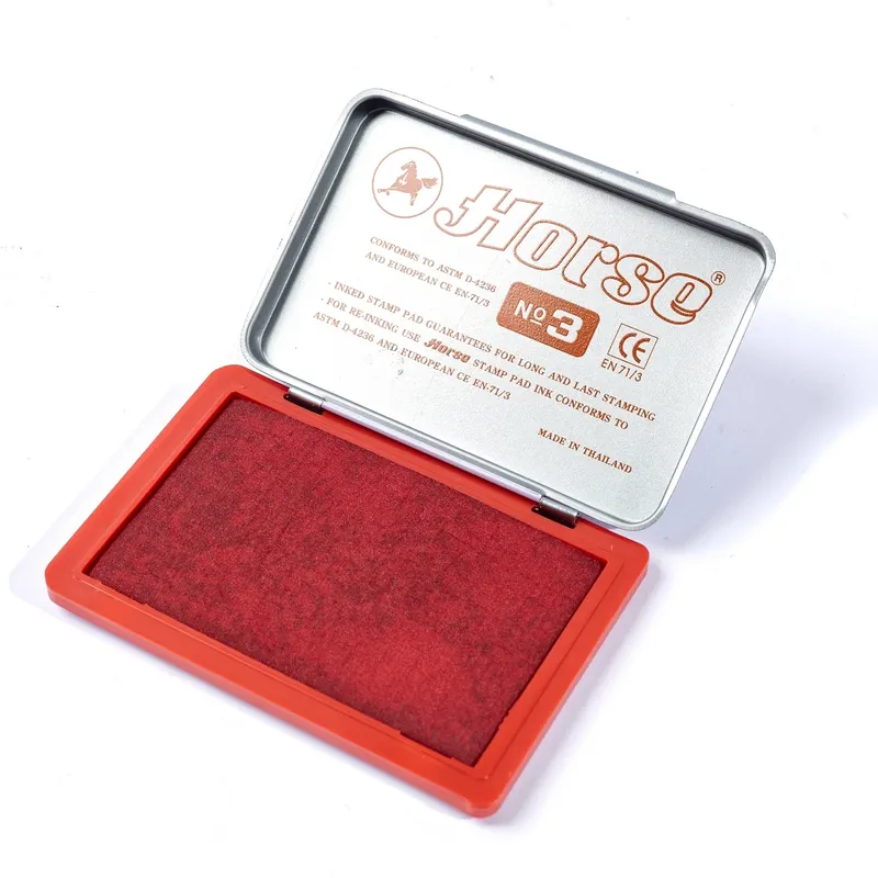 HORSE แท่นประทับตรา ตราม้า สีแดง เบอร์ 3