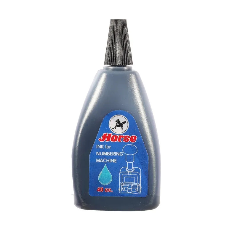 HORSE หมึกเติมเครื่องตีเบอร์ ตราม้า 40 CC สีดำ
