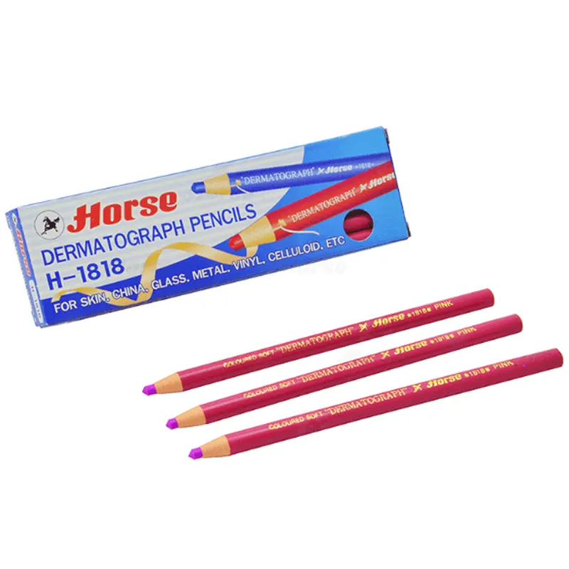 HORSE H-1818 ดินสอเขียนกระจก สีชมพู (1กล่อง)