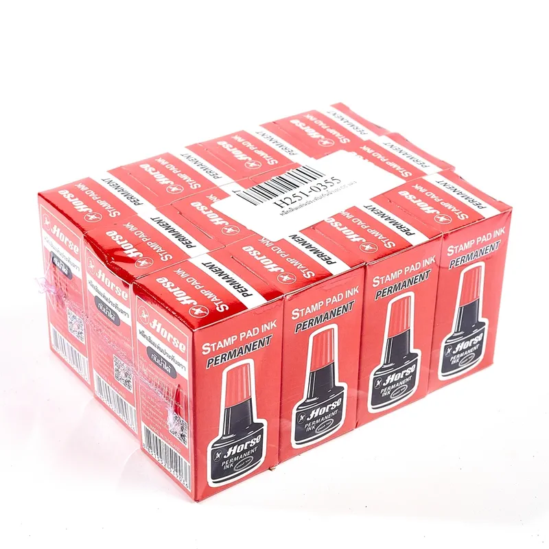 HORSE หมึกเติมแท่นประทับ(กันน้ำ)30 CC แดง