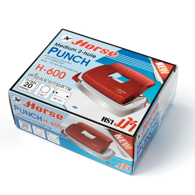 HORSE เครื่องเจาะกระดาษ H-600 ตราม้า (คละสี) - Image 3