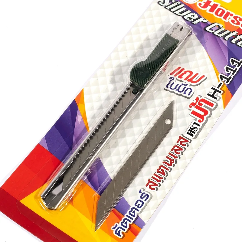 HORSE H-111 มีดคัตเตอร์ สแตนเลส ใบมีด 9 มม. - Image 3