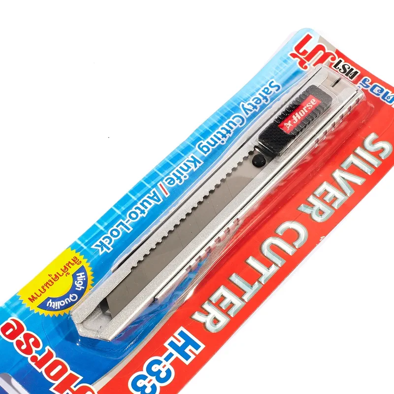 HORSE H-33 มีดคัตเตอร์ด้ามโลหะ ใบมีด 18 มม. - Image 3