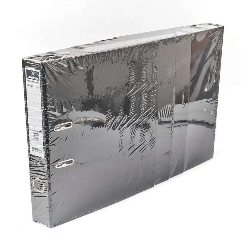 HORSE H-425 แฟ้มสันกว้าง 2"ก้านยก F/C(F4)-ดำ