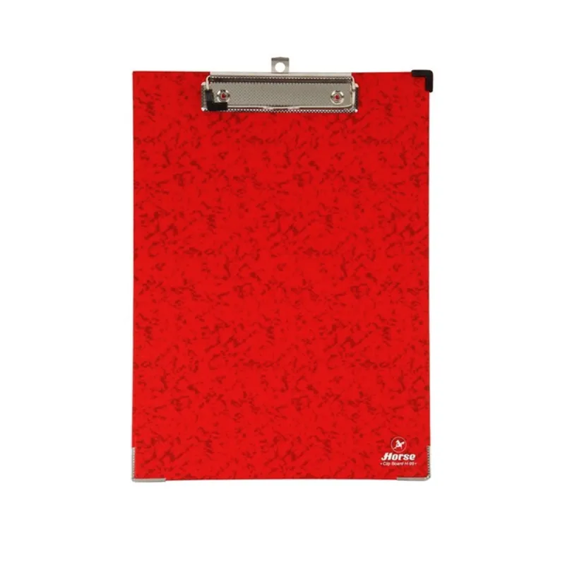HORSE H-99 แฟ้มคลิปบอร์ด A4 ตราม้า - สีแดง