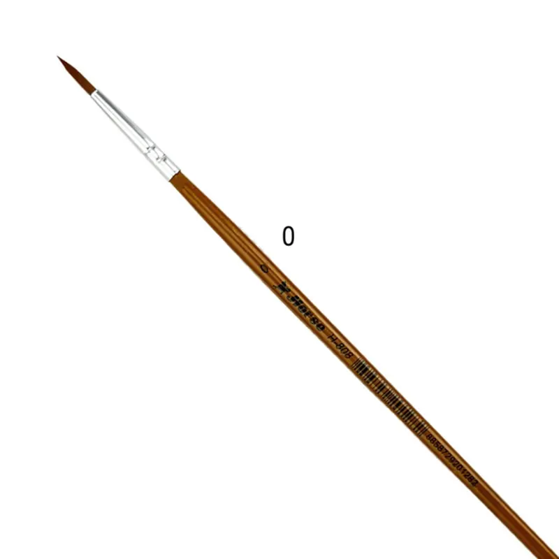 HORSE H-808 พู่กัน ปลายกลม ตราม้า เบอร์ #0